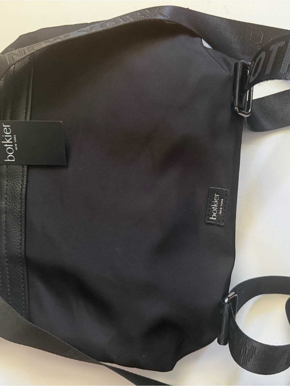 Botkier Black Compact Nylon & Leather Flap Backpack - Picture 5 of 6